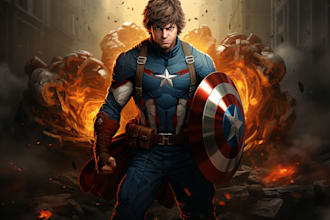 turn your face in to amazing superhero character