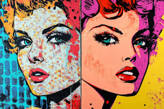 draw comic pop art portrait