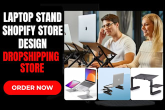 build electronics accessories website laptop stand shopify website dropshipping