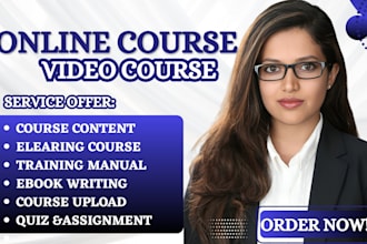 online course content, course training program, udemy video course, lms setup