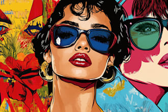 draw in pop art and comics style