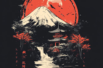 draw awesome japanese or anime streetwear style for t shirt