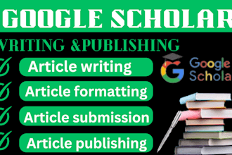 write and publish research article in a peer viewed google scholar  journals