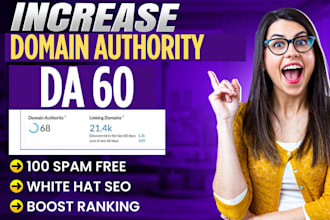 be increase domain authority da 60 plus