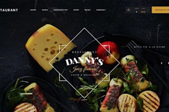 design restaurant website restaurant landing page food website food ordering