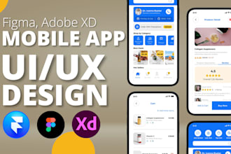 create mobile app design, ui ux design, figma prototypes, wireframes, and app ui