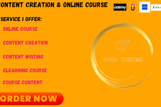 create online course website, leson plan, course curriculum