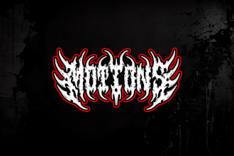 create heavy, death, black metal band logo