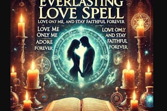 everlasting love only me spell adore me, and stay faithful forever