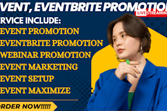 do event, eventbrite promotion setup expert, maximize your event