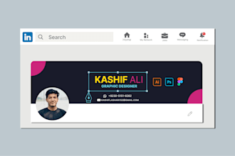 design professional linkedin banner, and social media covers
