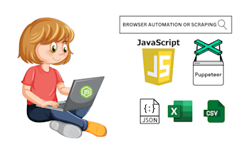 do browser automation and data scraping using node js and puppeteer