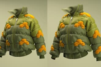 make any 3d fashion design and patterns