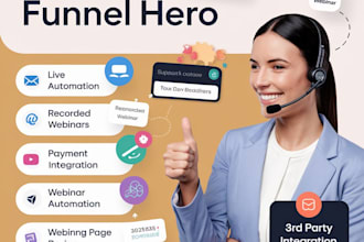 setup webinar automation and funnel using clickffunnels, webinarjam, everwebinar