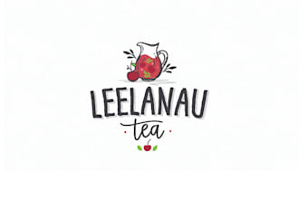 design awesome cherry tea logo