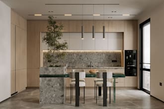 render 3d kitchen,cgi model,funiture design,vizualize 3d,dinningroom,revit model
