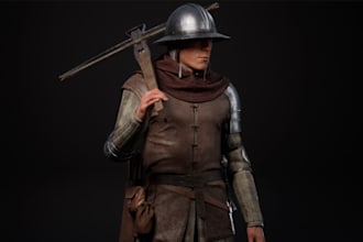3d realistic metahuman character,3d game character,unreal engine 5, mascot model