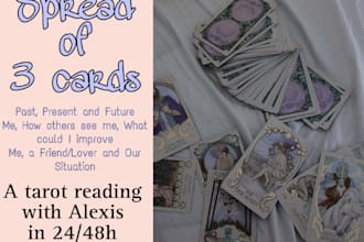 do a detailed tarot reading with a spread of 3 cards