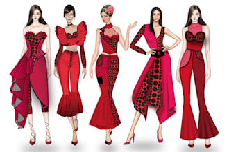 draw custom fashion illustration or sketch