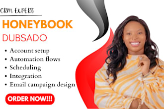 setup honeybook automations, dubsado, email marketing flows, and klaviyo 17hats