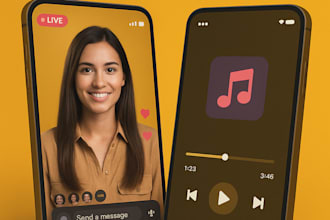 develop live streaming app music streaming app video streaming app music website