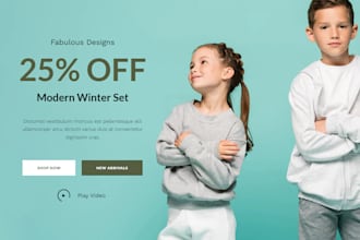 design a baby clothing shopify store, kids fashion website, or boutique shop