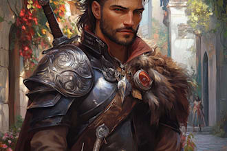 create a d and d character art and dnd art