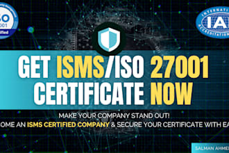 give you verifiable isms iso 27001 certificate