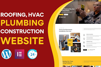 design contractor, construction, roofing, plumbing websites
