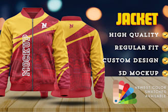 do 3d mockup animation of all clothing and apparel products