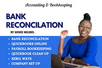 accounting bookkeeping in wave xero quickbook online, bank reconciliation set up