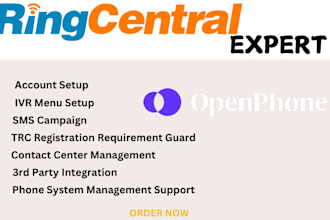 setup ringcentral 10dlc registration openphone system grasshopper voip ivr