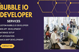 bubble io developer, bubble mvp,weweb, saas app flutterflow,bubble crm,web flow