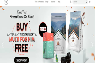 design seo optimized supplement website for nootropics, peptides, steroid, sarms