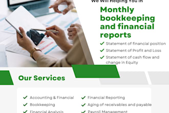 do monthly bookkeeping and prepare financial reports