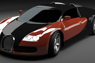 create realistic 3d car model, car rendering, blender 3d model for 3d printing