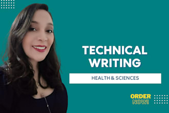 write technical content on health, medical and sciences