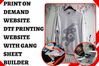 design print on demand website dtf printing website with gang sheet builder
