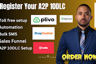 ghl a2p 10dlc registration on twilio, gohighlevel ringcentral bulk SMS marketin