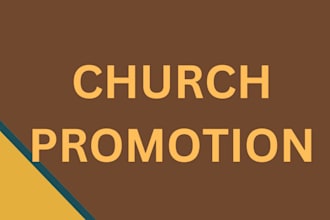 promote church event and hope for success