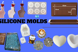 design silicone 3d mold for jewelry, candle, soap chocolate, resin on solidworks
