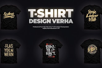 do awesome typography t shirt design within 4 hour
