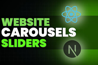 react js website sliders, carousels, custom hero banners, nextjs