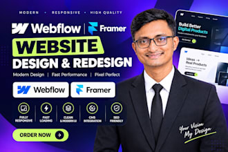 design modern framer or webflow sites from figma or ai HTML