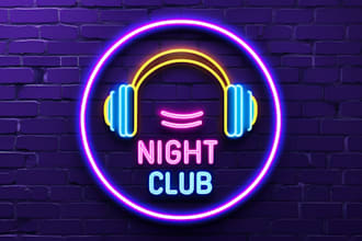 create a awesome bar and nightclub logo