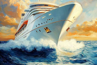 create ship oil painting of you idea