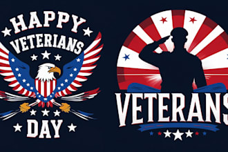 design custom mascot veteran logo