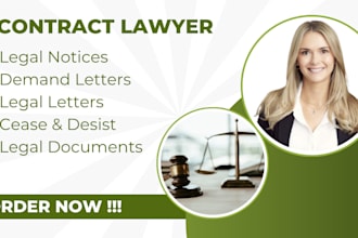 draft legal notices, demand letter, cease and desist