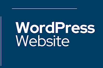 create wordpress website design and development