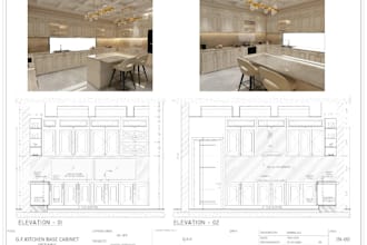 create 2d layout plan for your kitchen design